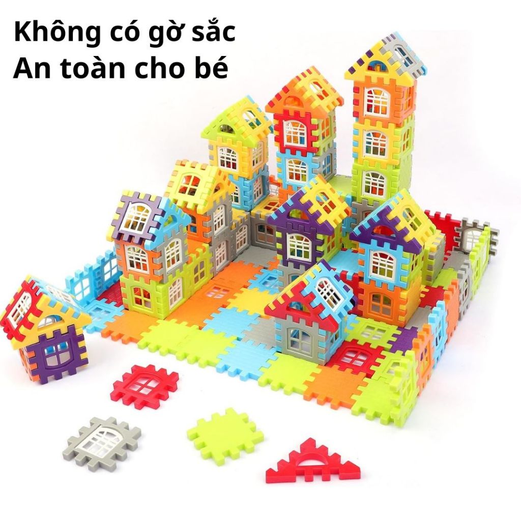 Đồ Chơi Lắp Ghép Khối Xây Dựng Thông Minh Cho Bé, Kiến Trúc Mô Phỏng Nhà 3D Nhiều Chi Tiết Rèn Luyện Tư Duy Sáng Tạo