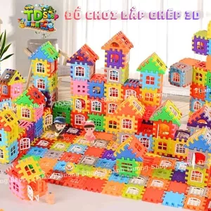 Đồ Chơi Lắp Ghép Khối Xây Dựng Thông Minh Cho Bé, Kiến Trúc Mô Phỏng Nhà 3D Nhiều Chi Tiết Rèn Luyện Tư Duy Sáng Tạo