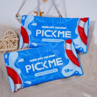 Thùng 40 gói khăn ướt  PickMe gói 10 tờ không mùi
