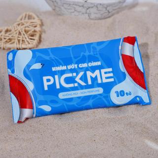 Thùng 40 gói khăn ướt  PickMe gói 10 tờ không mùi