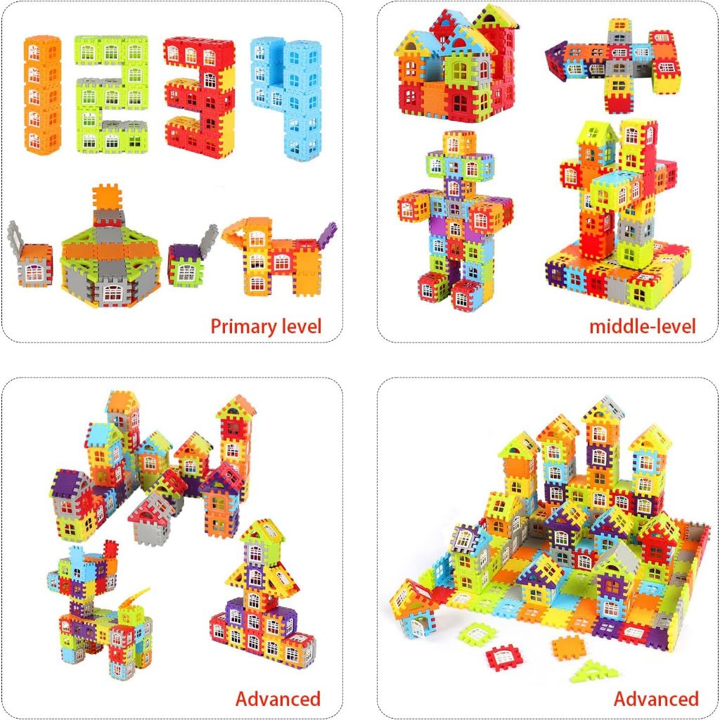 Đồ Chơi Lắp Ghép Khối Xây Dựng Thông Minh Cho Bé, Kiến Trúc Mô Phỏng Nhà 3D Nhiều Chi Tiết Rèn Luyện Tư Duy Sáng Tạo