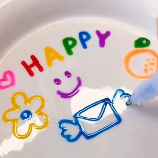 Bút gel 3D họa tiết graffiti dễ thương chống thấm nước vẽ móng tay thủy tinh gốm sứ DIY thủ công