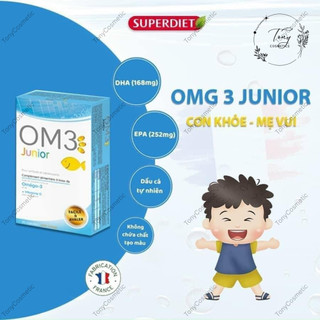 Omega 3 JUNIOR của Pháp, hộp 45 viên - Viên dầu cá hàm lượng cao giúp bổ não sáng mắt cho trẻ em