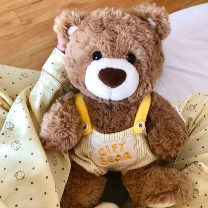 Gấu Bông Bear Lông Xù Mặc Yếm Vàng Dễ Thương, Thú Nhồi Bông Teddy Bear Cao Cấp Quà Tặng Cho Bé, Bạn Gái