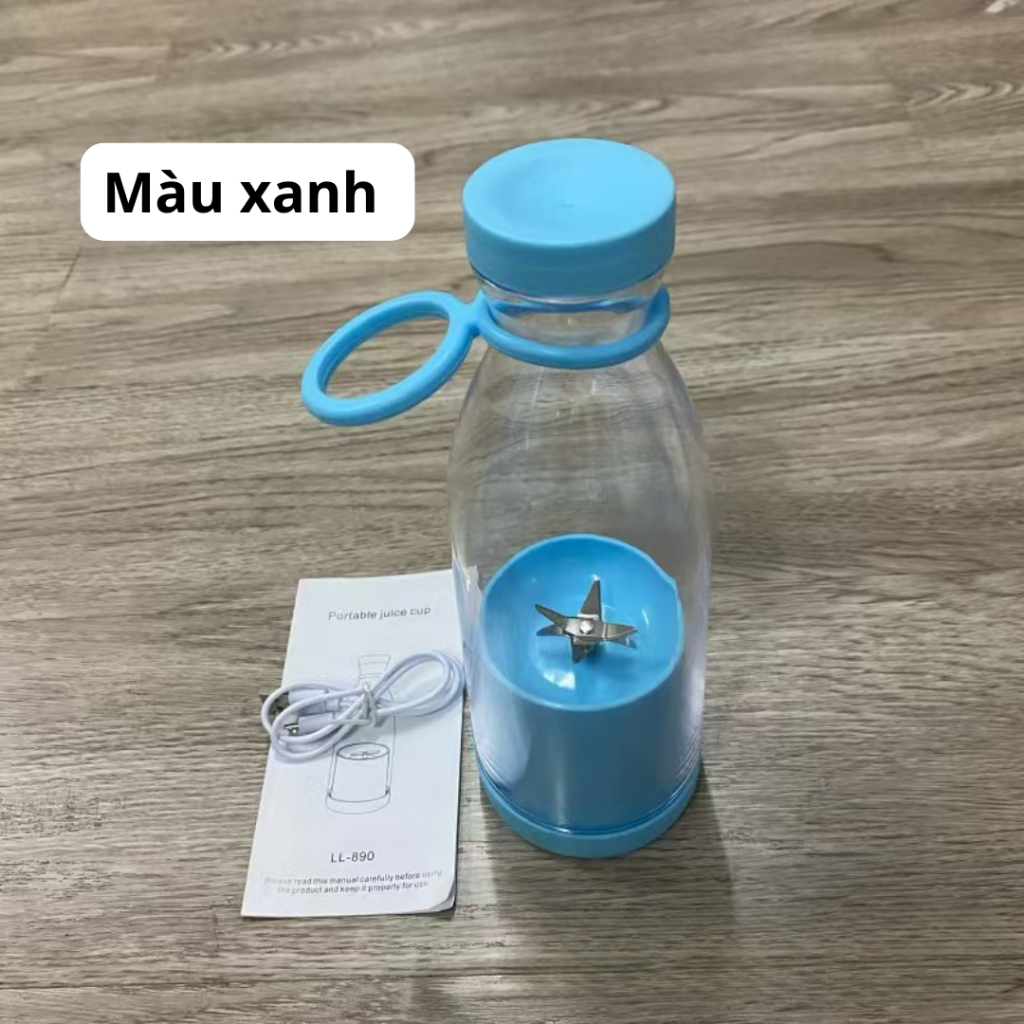 Máy Xay Sinh Tố Mini 420ml Nội Địa Cao Cấp Sạc USB Tiện Lợi, Xay Trái Cây Nhanh, Nhỏ Gọn Mang Đi