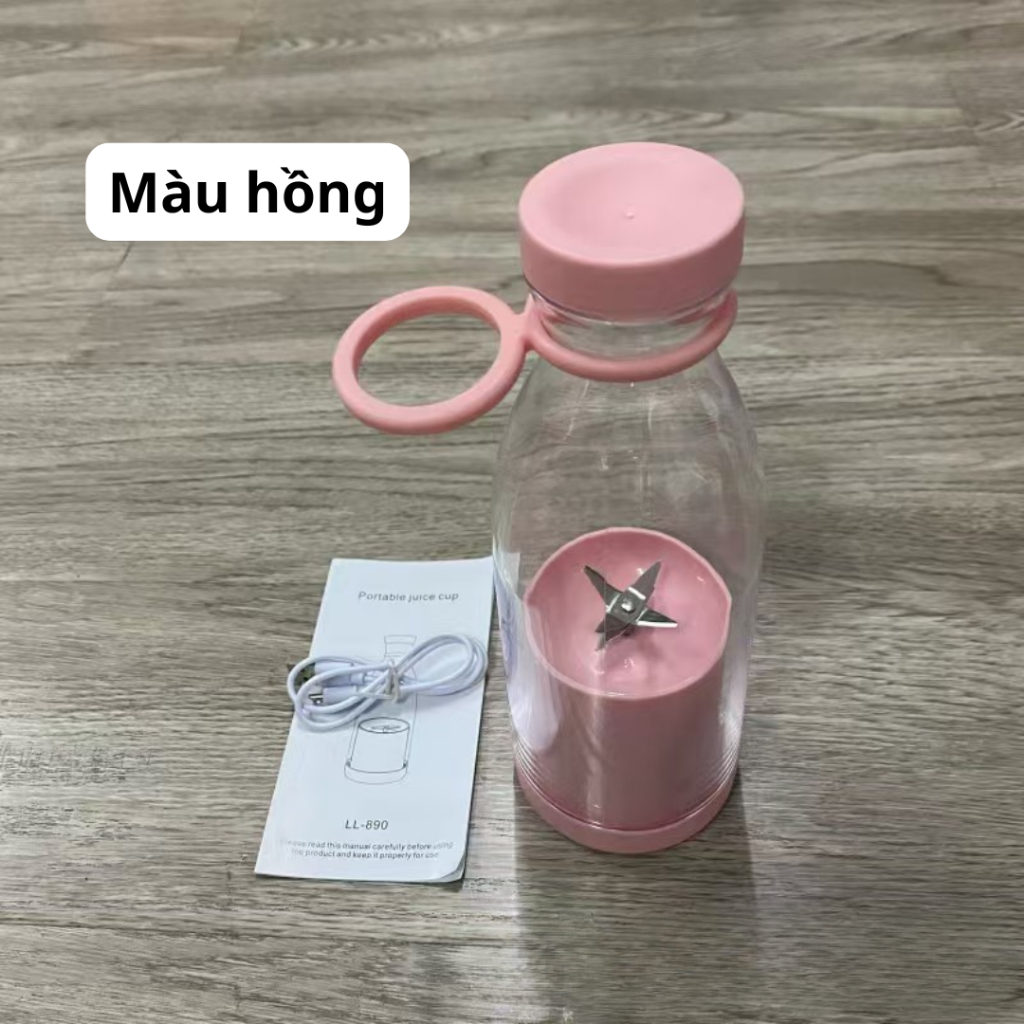 Máy Xay Sinh Tố Mini 420ml Nội Địa Cao Cấp Sạc USB Tiện Lợi, Xay Trái Cây Nhanh, Nhỏ Gọn Mang Đi