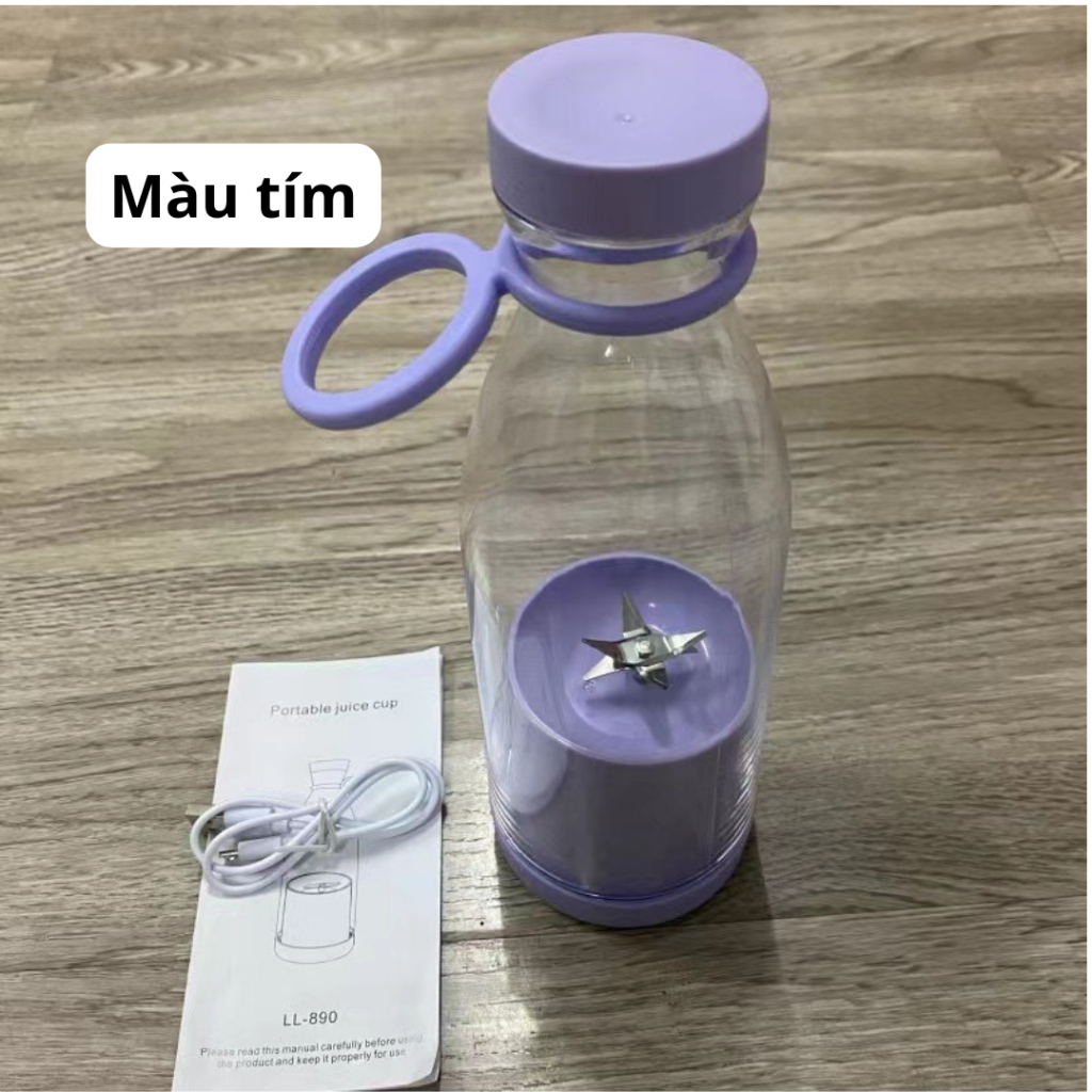 Máy Xay Sinh Tố Mini 420ml Nội Địa Cao Cấp Sạc USB Tiện Lợi, Xay Trái Cây Nhanh, Nhỏ Gọn Mang Đi