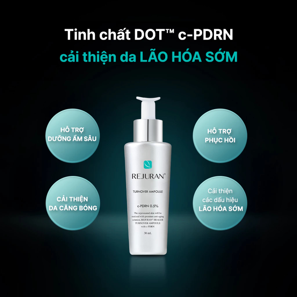 Tinh Chất DOT c-PDRN Hỗ Trợ Phục Hồi, Giúp Căng Bóng Cải Thiện Lão Hóa Sớm Rejuran Turnover Ampoule