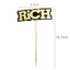 Bịch 100 Set Cắm Giấy Chữ $, RICH, SKR - Phụ Kiện Bánh Sinh Nhật, Bánh Kem- Giá Tốt DUHA 072
