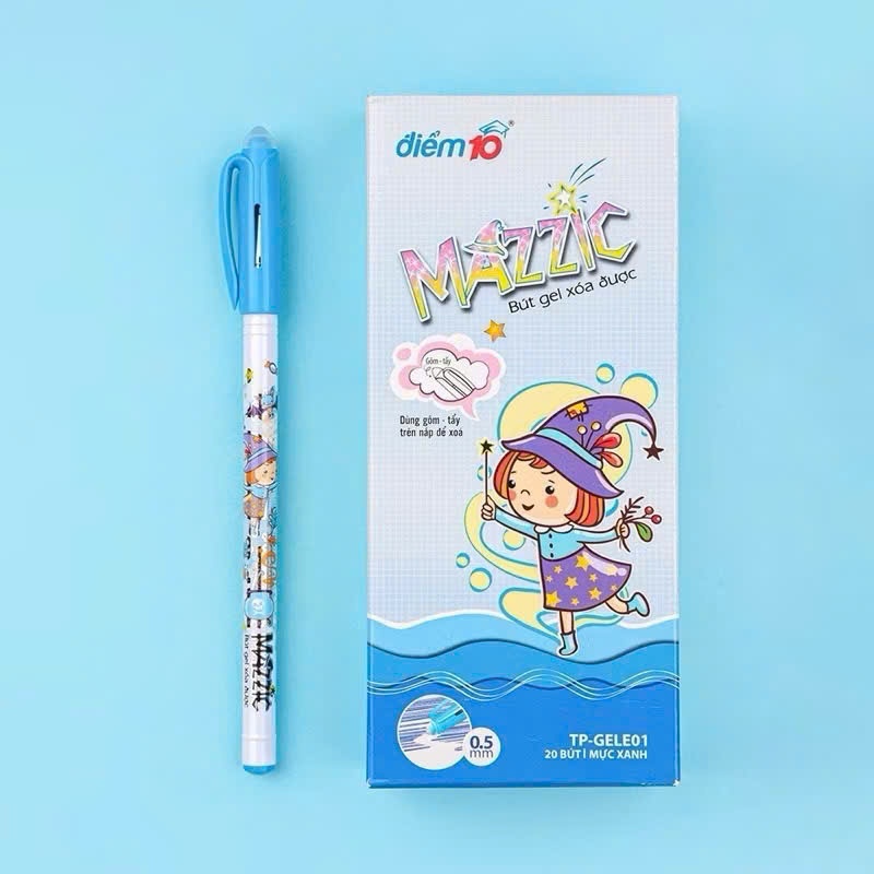 Hộp Bút Gel Xóa Được MAZIC TP-GELE01 (5/10/20 Bút)  Viết Mịn, Nét Đẹp, Dành Cho Học Sinh