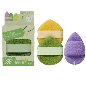 MIẾNG RỬA MẶT BỌT BIỂN, Set 3 miếng rửa mặt bọt biển, Miếng rửa mặt Tẩy mụn đầu đen Bàn chải rửa mặt silicon mềm