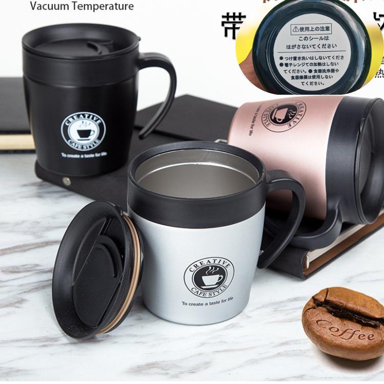 Ly cafe giữ nhiệt cao cấp  kèm thìa khuấy dung tích 330ml