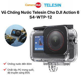 Vỏ Chống Nước Telesin Cho DJI Action 6 - Lặn Sâu Bảo Vệ Camera Chính Hãng | Quay Dưới Nước | Chống Áp Lực