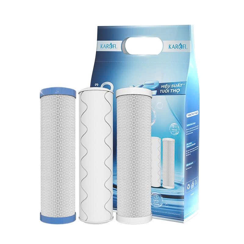 Combo 3 Lõi Lọc Thô 123 Smax Pro Karofi- Dòng Đóng Túi Mới Nhất- Tiết Kiệm Hơn