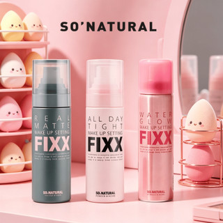 Xịt Khóa Nền So Natural Fixx 75ml/Giữ Lớp Trang Điểm Suốt Ngày/Mỏng Nhẹ Không Gây Bí Da 120ml