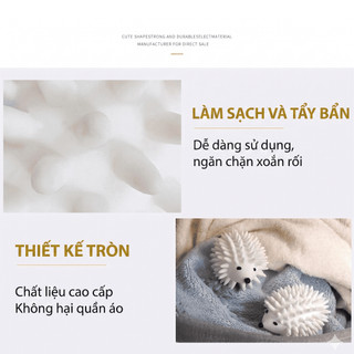 Bóng Giặt Khử Khuẩn Silicone Proki Kích Thước 9x6,5cm Hình Con Nhím Chống Rối, Chống Nhăn. Làm Thẳng Quần Áo