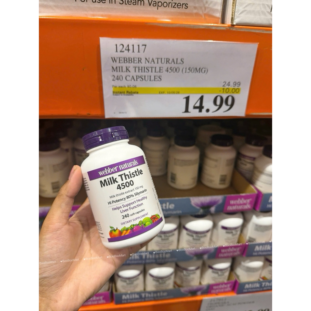 Viên uống bổ gan mát gan Milk Thistle 150mg WEBBER NATURALS Hộp 240 viên - Hàng Úc