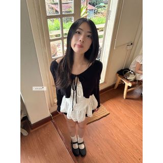 𝐉𝐚z𝐦𝐢 𝐂𝐚𝐫𝐝𝐢𝐠𝐚𝐧 - Áo khoác cardigan dáng croptop màu đen nhien.official NAT00026