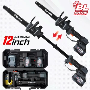 Máy Cưa Xích Pin WORKFIX WF-CS12PROMAX 1200W | Không Chổi Than | Bơm Nhớt Tự Động | Cần Nối 60cm