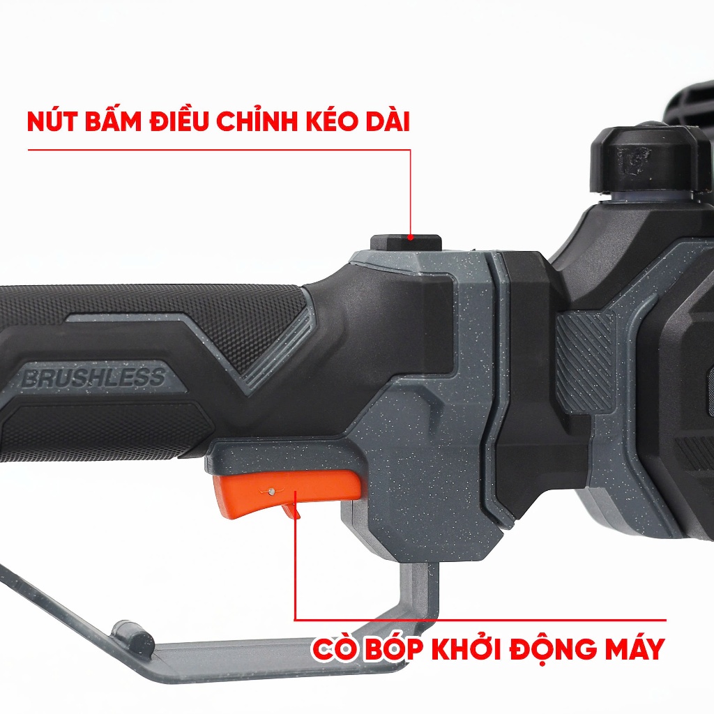 [KÈM XÍCH] Máy Cưa Xích Pin WORKFIX WF-CS12PROMAX 1200W | Không Chổi Than | Bơm Nhớt Tự Động | Cần Nối 60cm