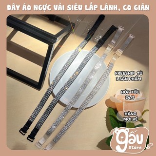 Dây Áo Ngực Thay Thế Lấp Lánh Bling Bling Mix Váy Đầm, Áo Trễ Vai Siêu Xinh, Co Giãn Chống Trượt