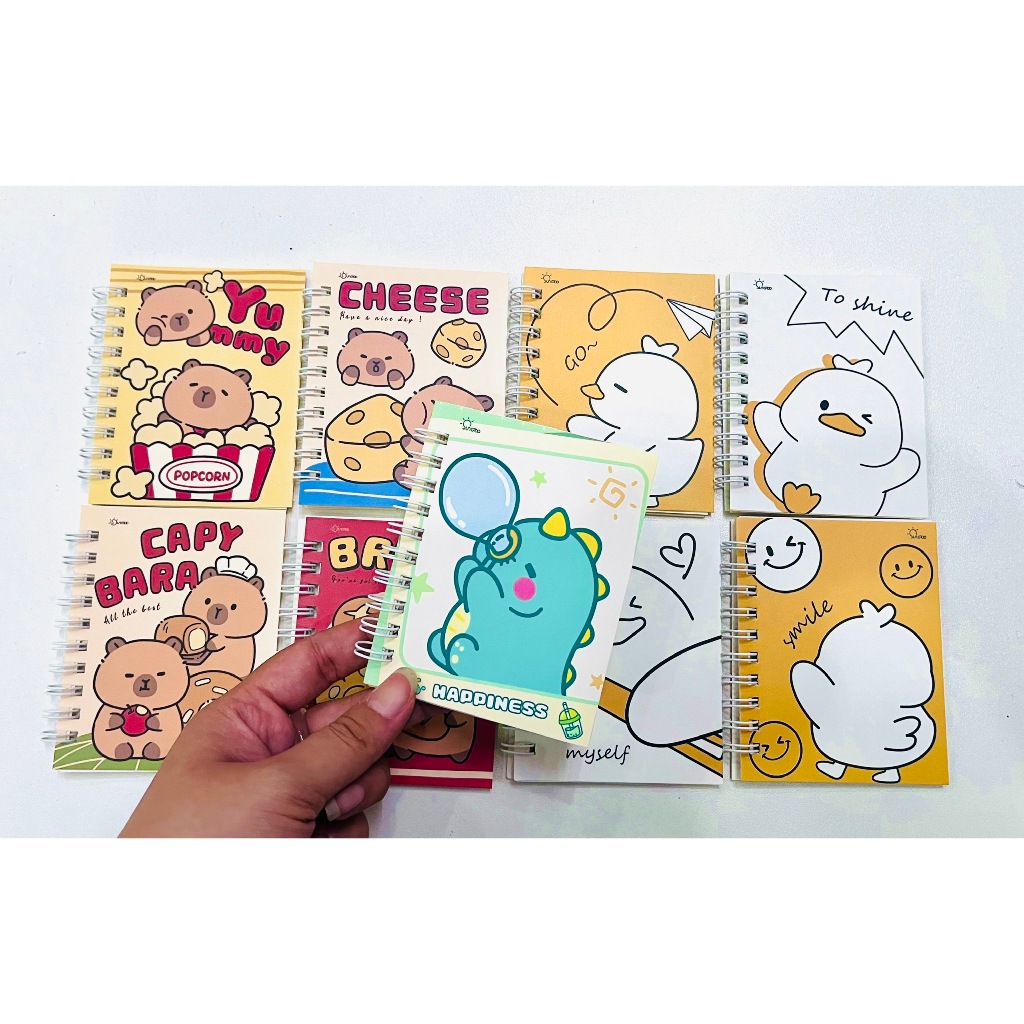 . Sổ Lò Xo Mini A7 Dễ Thương – Sổ Từ Vựng, Ghi Chép, Nháp Tính Toán