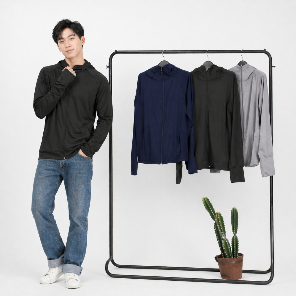 Áo Chống Nắng ACN-01 Thun Lạnh Một Lớp Mỏng Nhẹ Không Bí Dễ Mặc Đi Làm Đi Chơi Hằng Ngày Cho Nam