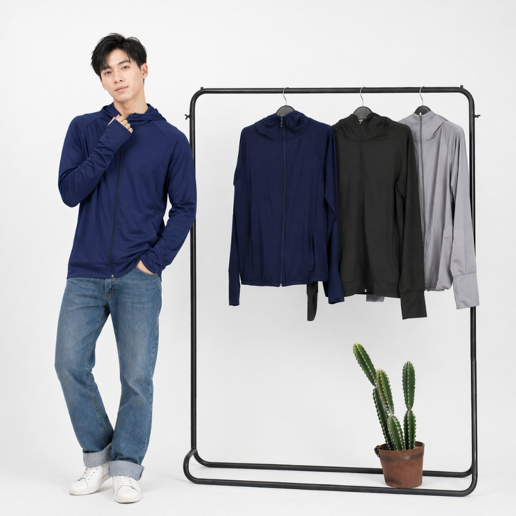 Áo Chống Nắng ACN-01 Thun Lạnh Một Lớp Mỏng Nhẹ Không Bí Dễ Mặc Đi Làm Đi Chơi Hằng Ngày Cho Nam