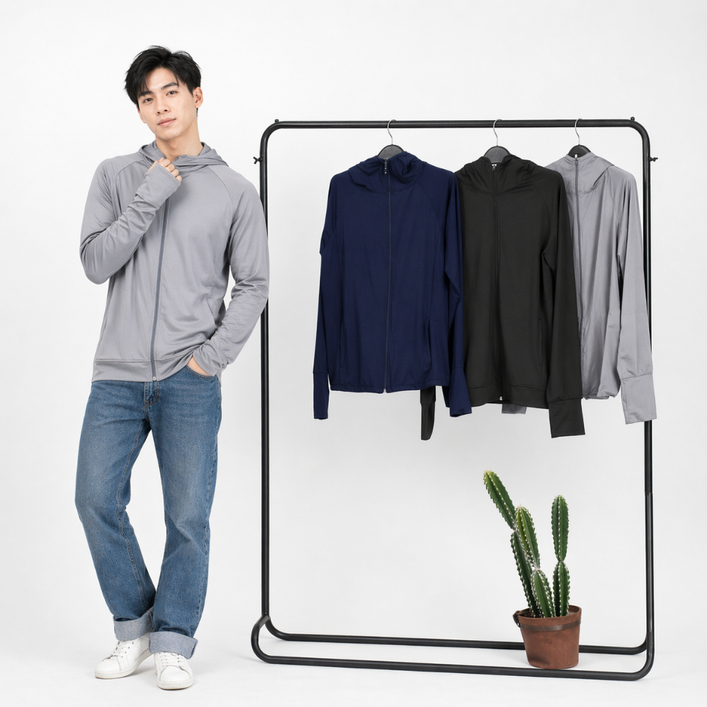 Áo Chống Nắng ACN-01 Thun Lạnh Một Lớp Mỏng Nhẹ Không Bí Dễ Mặc Đi Làm Đi Chơi Hằng Ngày Cho Nam