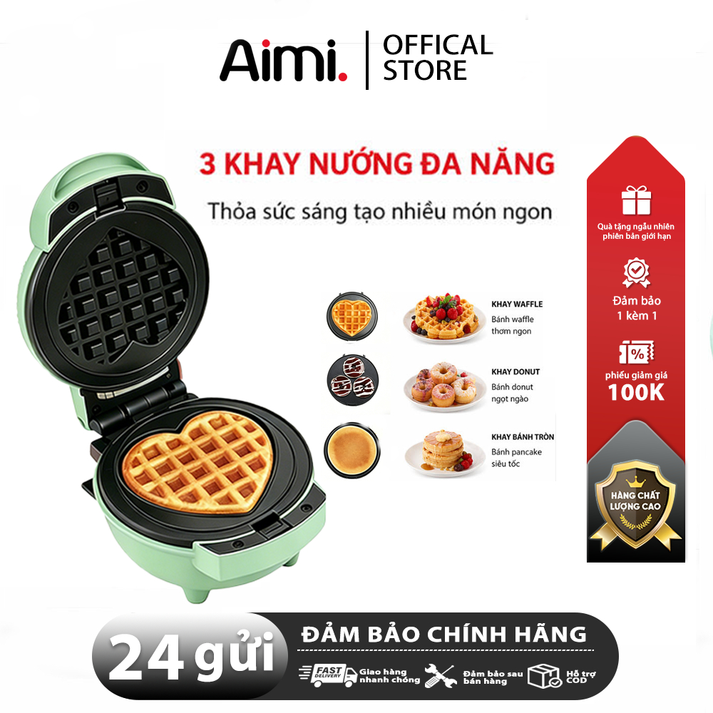 Máy Làm Bánh Waffle Que 350W Máy Nướng Bánh Mini Máy Nướng Bánh Mì Gia đình Máy Nướng