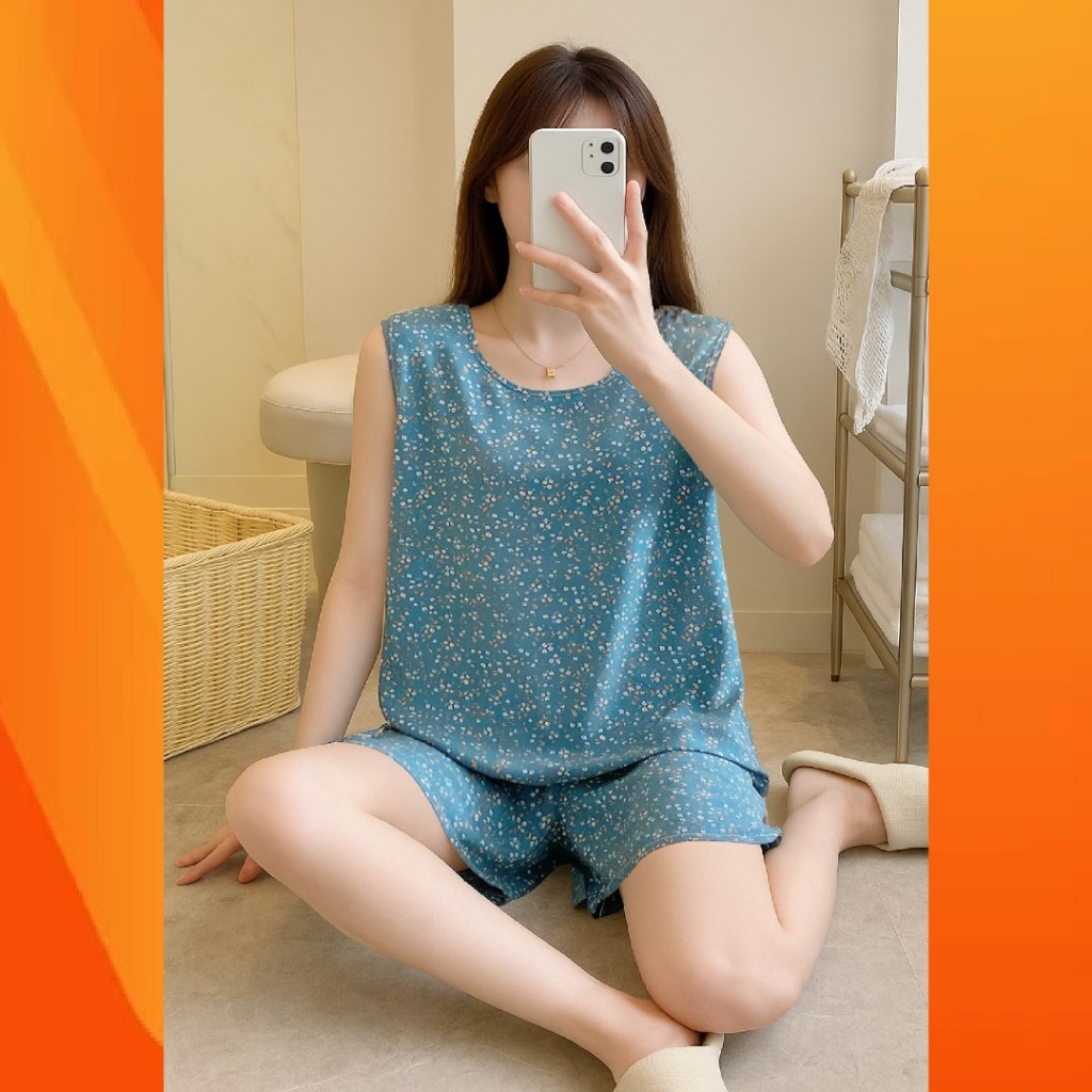 Đồ bộ nữ sát nách, quần đùi 𝗟𝗮𝗻𝗹𝗲𝗲 𝗦𝘁𝗼𝗿𝗲 Mã SD