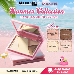 Bảng phấn tạo khối 4 màu Mooekiss làm đều màu da có khả năng chống mồ hôi và kiểm soát dầu bản mini 9g