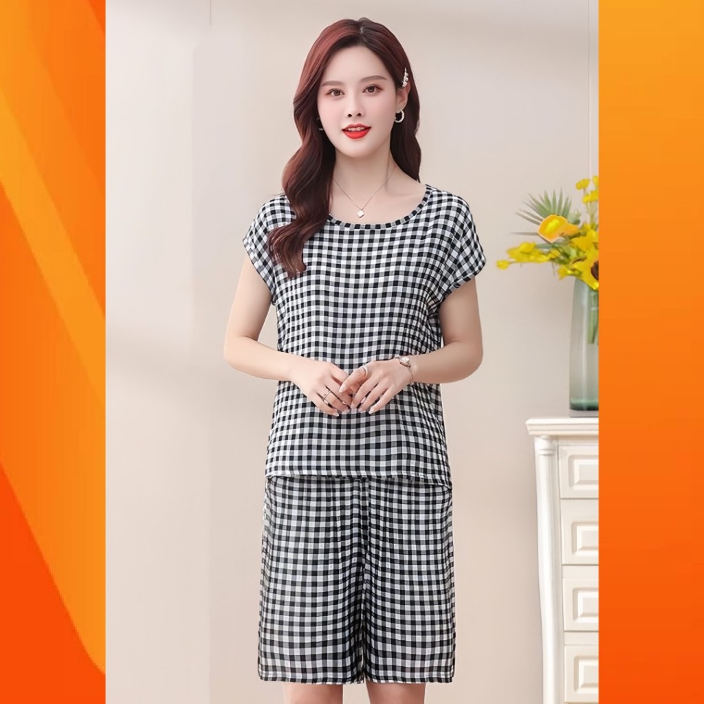 Đồ bộ nữ quần ngố, áo cộc 𝗟𝗮𝗻𝗹𝗲𝗲 𝗦𝘁𝗼𝗿𝗲 Mã 0N
