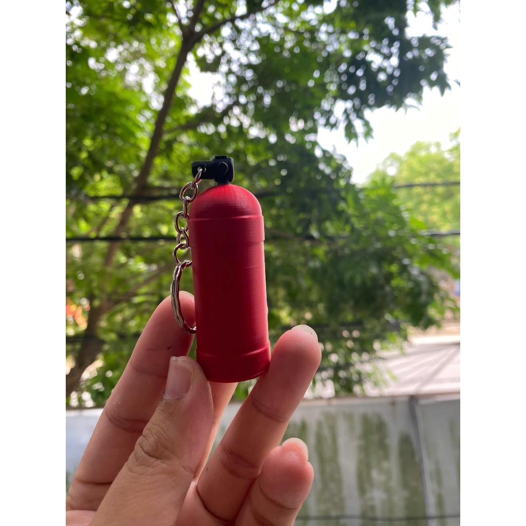 Móc Khóa Can Xăng Mini 3D Độc Lạ – Bình Xăng + Bình Trụ In PLA, Phụ Kiện Keychain Cá Tính