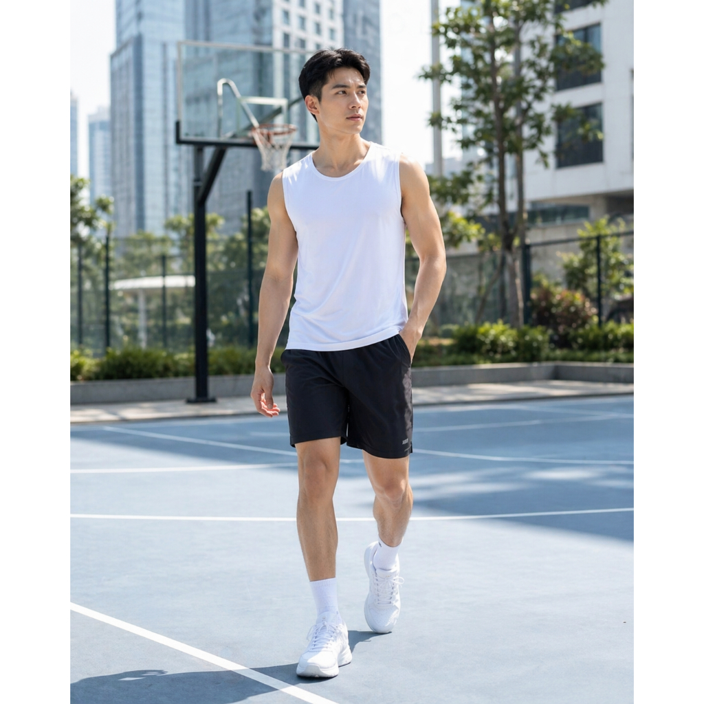 Áo Sát Nách Trắng Basic Nam Cotton Mềm Mịn Thoáng Mát Dễ Phối Mặc Hằng Ngày Đi Học Đi Chơi