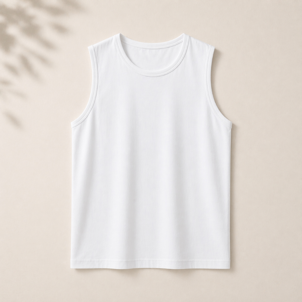 Áo Sát Nách Trắng Basic Nam Cotton Mềm Mịn Thoáng Mát Dễ Phối Mặc Hằng Ngày Đi Học Đi Chơi