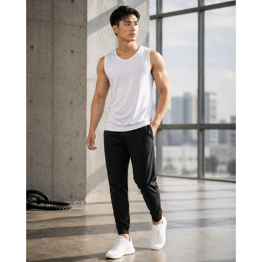 Áo Sát Nách Trắng Basic Nam Cotton Mềm Mịn Thoáng Mát Dễ Phối Mặc Hằng Ngày Đi Học Đi Chơi
