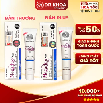 Gel Giảm Mụn Gamma Megaduo AHA, Megaduo Plus Dưỡng Da Giảm Thâm 15g
