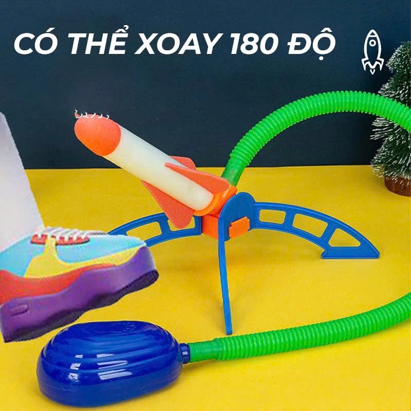 Đồ chơi bệ phóng tên lửa cho bé, chất liệu nhựa ABS và xốp an toàn cho bé