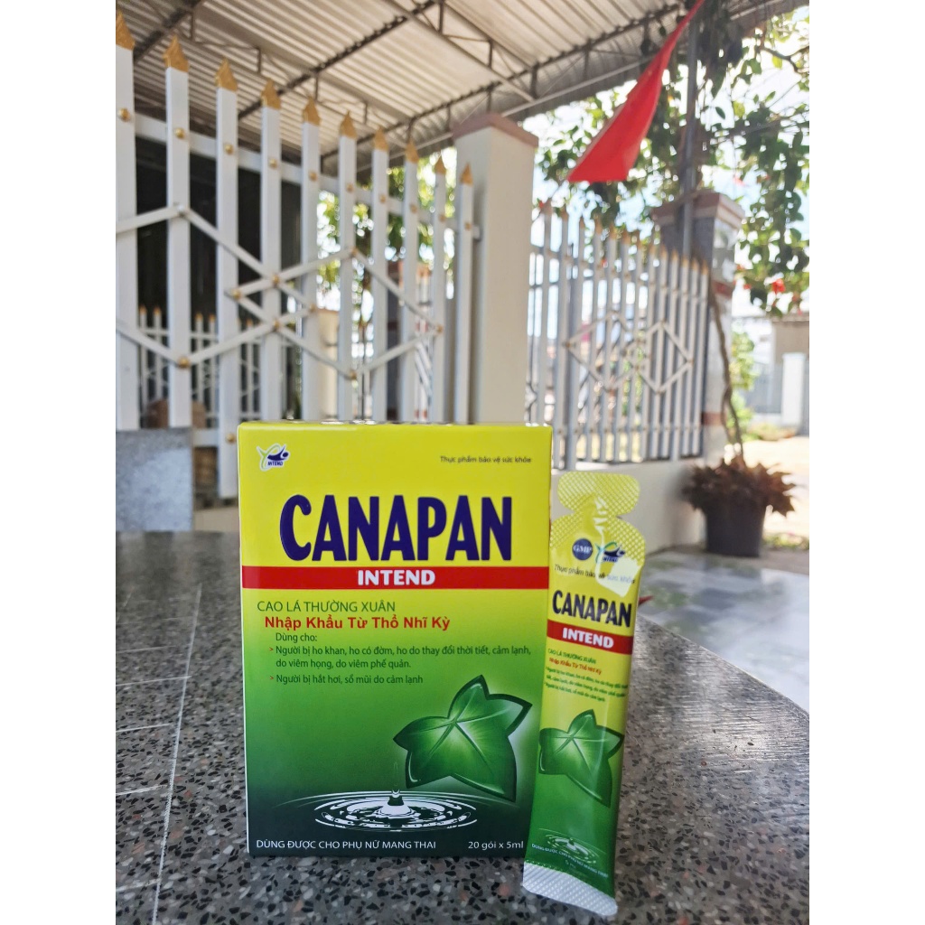 (Hộp 20 Gói) Siro Canapan - Giảm Ho Cảm Sổ Mũi Nhanh Cho Bé Và Mẹ Bầu Với Chiếc Xuất Cao Lá Thường Xuân Và Thảo Dược