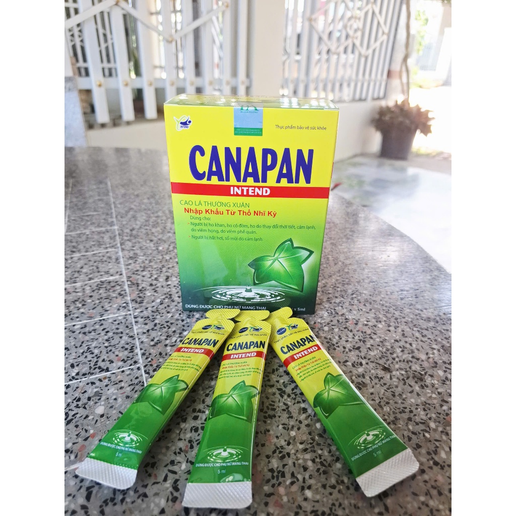 (Hộp 20 Gói) Siro Canapan - Giảm Ho Cảm Sổ Mũi Nhanh Cho Bé Và Mẹ Bầu Với Chiếc Xuất Cao Lá Thường Xuân Và Thảo Dược