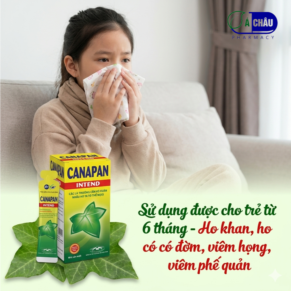 (Hộp 20 Gói) Siro Canapan - Giảm Ho Cảm Sổ Mũi Nhanh Cho Bé Và Mẹ Bầu Với Chiếc Xuất Cao Lá Thường Xuân Và Thảo Dược