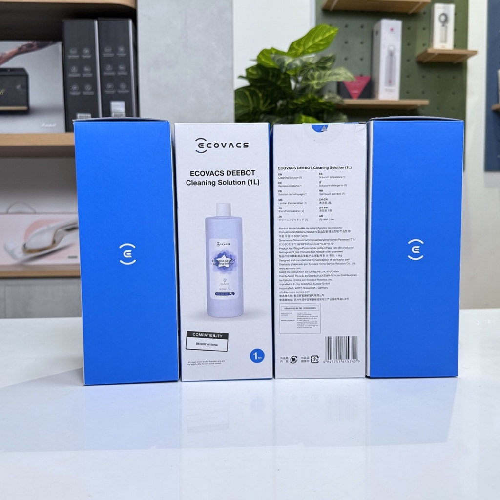 (Chính hãng) Nước lau sàn chuyên dụng cho robot hút bụi Ecovacs (1L) – Hàng nhập khẩu chính hãng