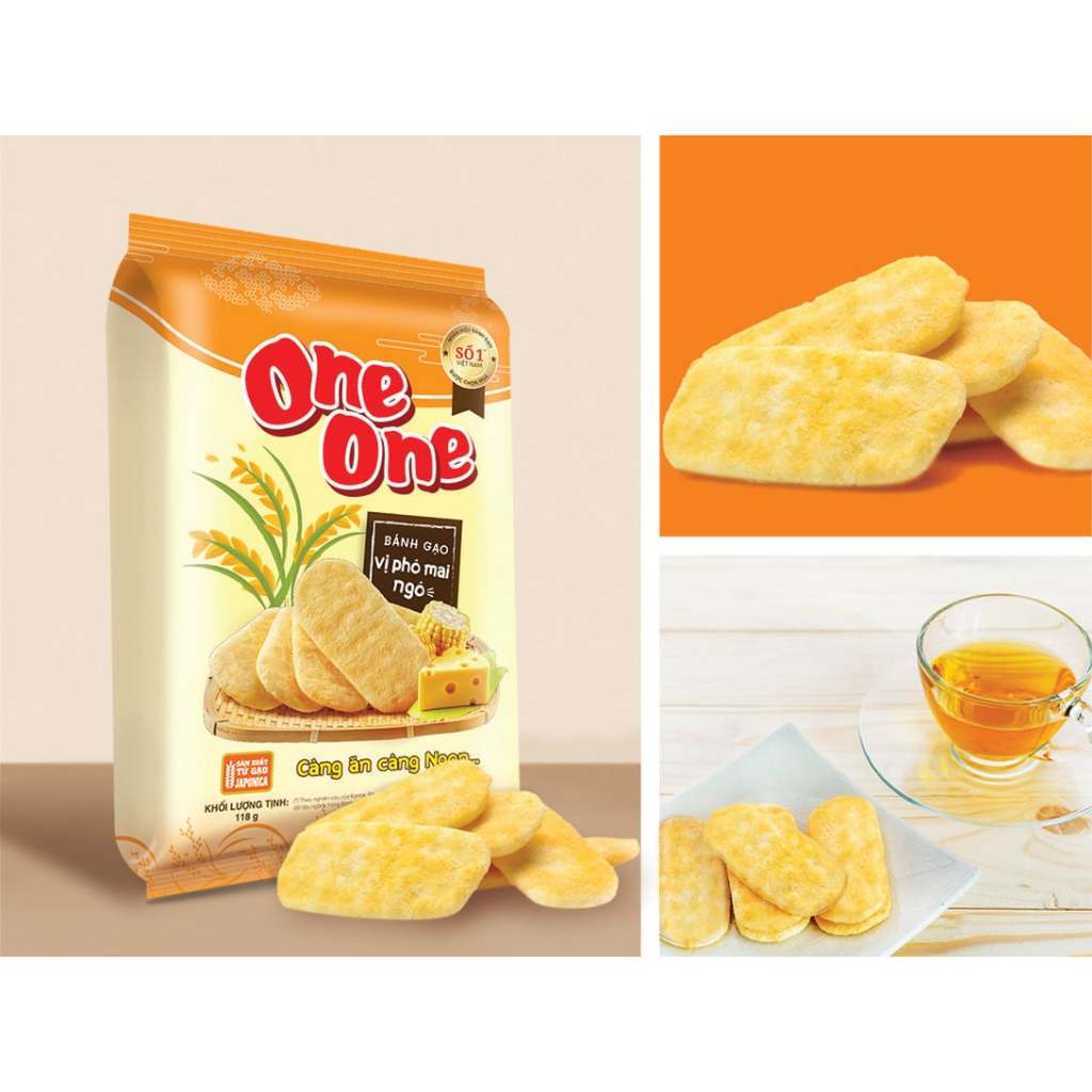 Bánh Gạo One One Vị Phô Mai Ngô 118G
