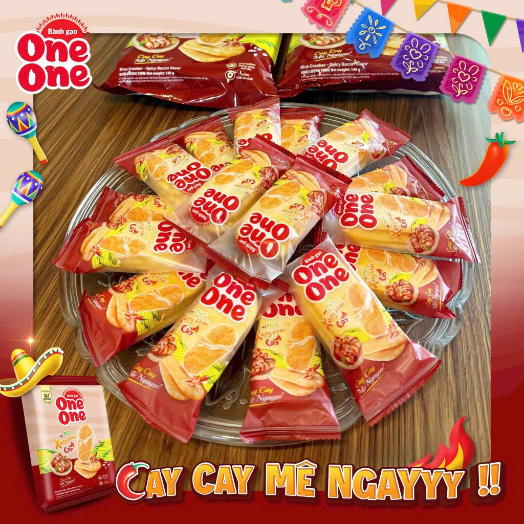 Bánh Gạo One One Vị Thịt Xông Khói 140G