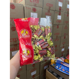 Kẹo CTen ( STep) cramel đậu phộng Đỏ 1kg Nga