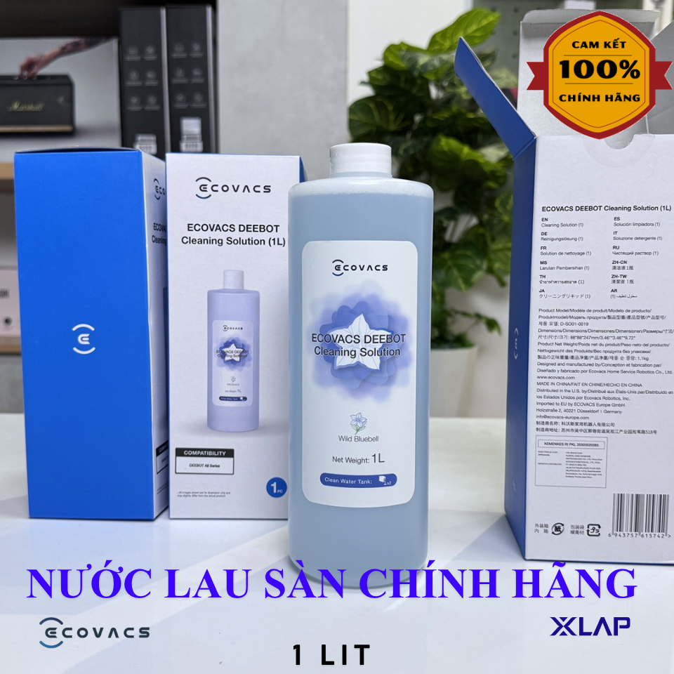 (HKM) Nước lau sàn chuyên dụng cho robot hút bụi Ecovacs (1L) – Hàng nhập khẩu chính hãng