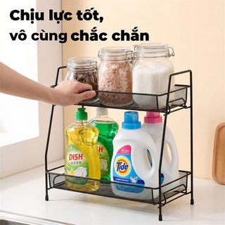 Kệ để đồ đa năng Kệ bếp đa năng thông minh Kệ mỹ phẩm 2 Tầng sắt