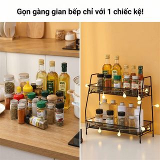 Kệ để đồ đa năng Kệ bếp đa năng thông minh Kệ mỹ phẩm 2 Tầng sắt