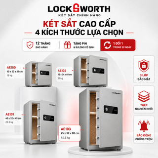 [MUA 1 TẶNG 1] Két Sắt Deli Mới 2026 Két Sắt Thông Minh Mở Khóa Vân Tay Lót Da Pu Cao Cấp 2 Ngăn Chứa Rộng Rãi